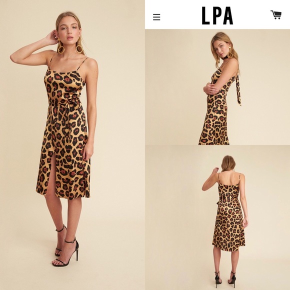 cheetah print silk dress